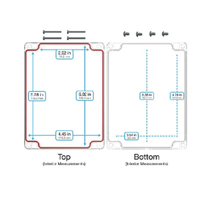 Top Cap Clear Bottom Clear Electronic Enclosures RB65P06C24C
