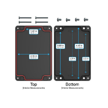 Top Cap Black Bottom Black Electronic Enclosures RB53P06B28B