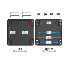 Top Cap Black Bottom Black Electronic Enclosures RB33P06B16B
