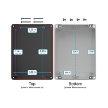 Top Cap Black Bottom Gray Electronic Enclosures RB65P12B10G