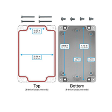 Top Cap Clear Bottom Gray Electronic Enclosures RB53P06C16G