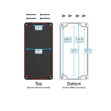 Top Cap Black Bottom Clear Electronic Enclosures RB63P06B28C