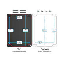 Top Cap Black Bottom Clear Electronic Enclosures RB65P12B10C