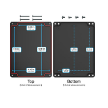 Top Cap Black Bottom Black Electronic Enclosures RB65P12B20B