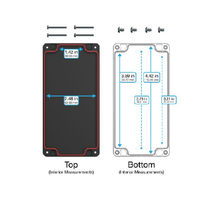 Top Cap Black Bottom Clear Electronic Enclosures RB63P06B16C