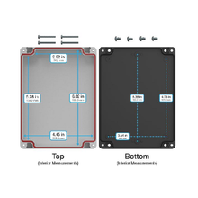 Top Cap Gray Bottom Black Electronic Enclosures RB65P06G24B