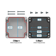 Top Cap Gray Bottom Black Electronic Enclosures RB33P06G28B