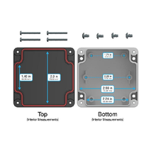 Top Cap Black Bottom Gray Electronic Enclosures RB33P06B16G