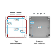 Top Cap Clear Bottom Gray Electronic Enclosures RB55P14C10G