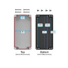 Top Cap Gray Bottom Black Electronic Enclosures RB63P06G28B