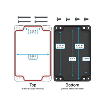 Top Cap Clear Bottom Black Electronic Enclosures RB53P06C28B
