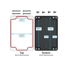 Top Cap Clear Bottom Black Electronic Enclosures RB53P06C10B
