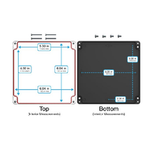 Top Cap Clear Bottom Black Electronic Enclosures RB66P06C16B