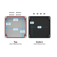 Top Cap Gray Bottom Black Electronic Enclosures RB55P14G28B