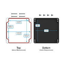 Top Cap Clear Bottom Black Electronic Enclosures RB55P06C10B