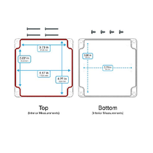 Top Cap Clear Bottom Clear Electronic Enclosures RB55P14C10C