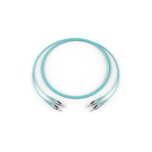 1 Meters Fiber Optic Jumper 2F Zipcord Riser Standard Aqua Jacket 505002T5120001M