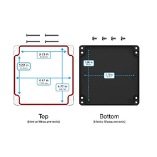 Top Cap Clear Bottom Black Electronic Enclosures RB55P14C28B