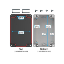 Top Cap Black Bottom Gray Electronic Enclosures RB53P06B28G