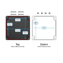 Top Cap Black Bottom Clear Electronic Enclosures RB55P06B16C