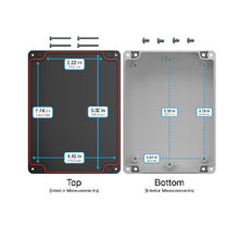 Top Cap Black Bottom Gray Electronic Enclosures RB65P06B20G
