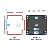 Top Cap Clear Bottom Black Electronic Enclosures RB33P06C16B