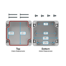 Top Cap Gray Bottom Gray Electronic Enclosures RB33P06G16G