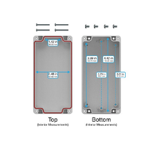 Top Cap Gray Bottom Gray Electronic Enclosures RB63P06G28G