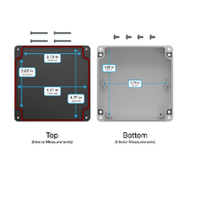 Top Cap Black Bottom Gray Electronic Enclosures RB55P06B10G