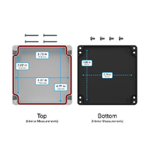 Top Cap Gray Bottom Black Electronic Enclosures RB55P06G16B