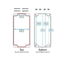 Top Cap Clear Bottom Clear Electronic Enclosures RB63P06C28C