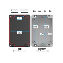 Top Cap Black Bottom Gray Electronic Enclosures RB53P06B10G