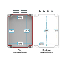 Top Cap Gray Bottom Clear Electronic Enclosures RB65P06G10C