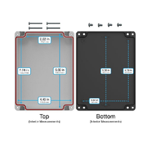 Top Cap Gray Bottom Black Electronic Enclosures RB65P06G20B