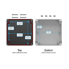 Top Cap Black Bottom Gray Electronic Enclosures RB55P14B16G