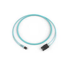 2 Meters Fiber Optic Jumper Standard LC Duplex MM 2F Zipcord Riser Standard Aqua Jacket 055702T5116002M