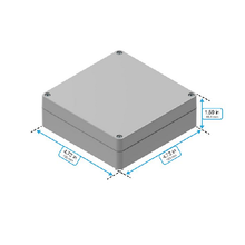 Top Cap Gray Bottom Gray Electronic Enclosures RB55P06G10G