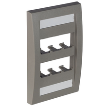6 Port Mini-Com Executive Series Single Gang Faceplate Mount ABS CFPE6IGY