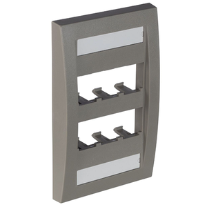 6 Port Mini-Com Executive Series Single Gang Faceplate Mount ABS CFPE6IGY