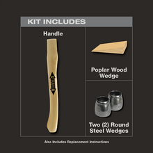 14.5 Inch Bent Hickory Replacement Handle With Wedge Tan STLFH-C