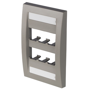 6 Port Mini-Com Executive Series Single Gang Faceplate Mount ABS CFPE6IGY