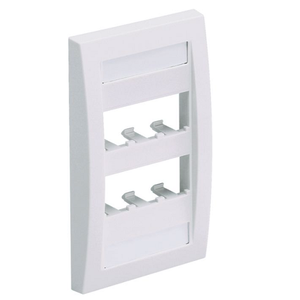 6 Port Mini-Com Executive Series Single Gang Faceplate Mount ABS CFPE6IWY
