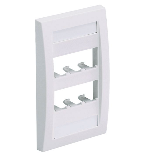 6 Port Mini-Com Executive Series Single Gang Faceplate Mount ABS CFPE6IWY