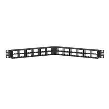48 Port Mini-Com High Density Flush Mount Angled Modular Patch Panel 1RU CPPA48HDEWBL