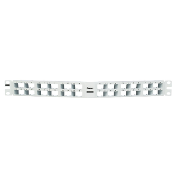 48 Port Mini-Com High Density Flush Mount Angled Modular Patch Panel 1RU CPPA48HDEWWH