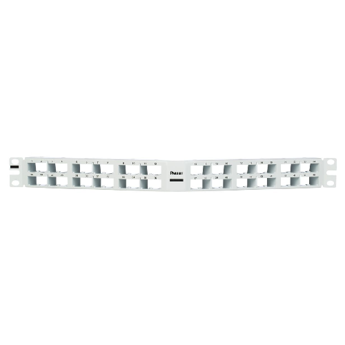 48 Port Mini-Com High Density Flush Mount Angled Modular Patch Panel 1RU CPPA48HDEWWH