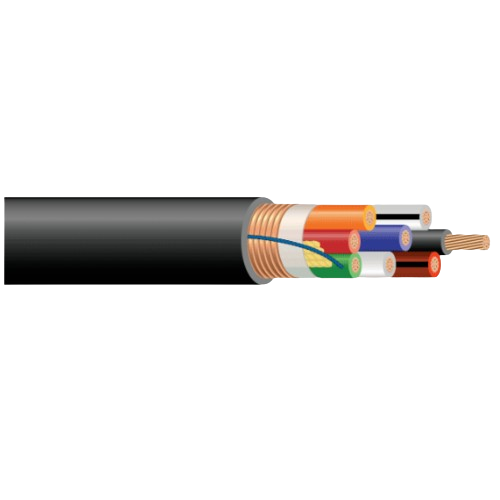 10 AWG 7C Copper FR-XLPE LCT Shielded PVC Jacket Control Cable 600V