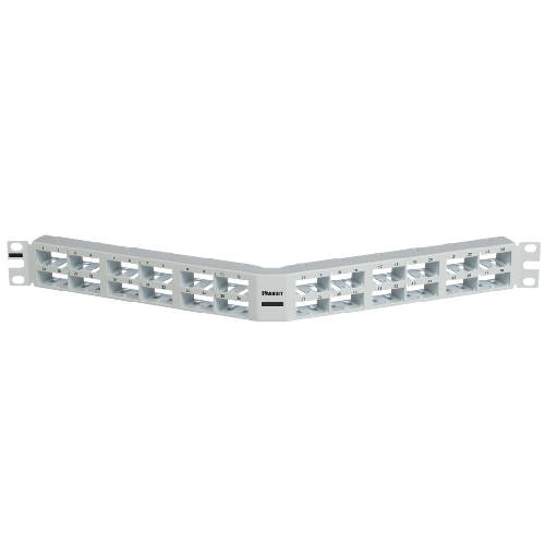 48 Port Mini-Com High Density Flush Mount Angled Modular Patch Panel ...