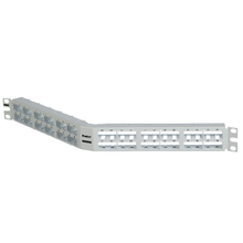 48 Port Mini-Com High Density Flush Mount Angled Modular Patch Panel 1RU CPPA48HDEWWH