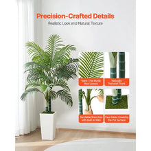 5 ft Artificial Areca Palm Tree with White Tall Planter for Home Office Indoor Outdoor
